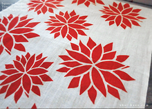 Load image into Gallery viewer, Japanese Hand Dyed Tenugui Handkerchief, Dahlia ⦿tnha0001

