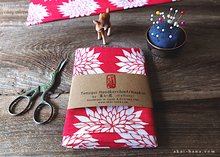 Load image into Gallery viewer, Japanese Handcrafted Tenugui Handkerchief, Dahlia Red, tnha0005
