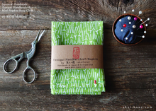 Load image into Gallery viewer, Japanese Tenugui Handkerchief with Hand Stitch, Matsuba (Pine Needle) ⦿tnho0009
