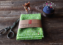Load image into Gallery viewer, Japanese Tenugui Handkerchief with Hand Stitch, Matsuba (Pine Needle) ⦿tnho0009
