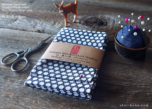 Load image into Gallery viewer, Japanese Tenugui Handkerchief with Hand Stitch, Kagome (basket) ⦿tnho0006
