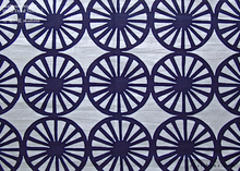 Load image into Gallery viewer, akaihana Original Tenugui, Bicycle, White x Dark Blue, Japanese Hand Dyed ⦿tnor0011
