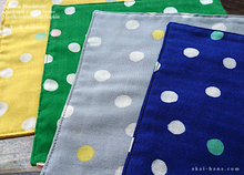 Load image into Gallery viewer, Quadruple Reversible Japanese Gauze Handkerchief, Soda Dots Green ⦿wghc0003
