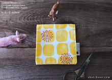 Load image into Gallery viewer, Quadruple Reversible Japanese Handkerchief, Yellow Blocks and Fireworks, 100% Japanese Cotton Gauze ⦿wghc0026
