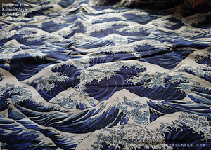Kimono Baby Blanket/Adult Lap Blanket, Hokusai Wave ⦿blbj0007