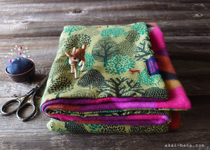 Japanese Handmade Baby Blanket/Adult Lap Blanket, Wonder Forest ⦿blbj0008