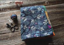 Load image into Gallery viewer, Kimono Baby Blanket/Adult Lap Blanket, Ryu to Kiku (Dragon and Chrysanthemum) ⦿blbj0011
