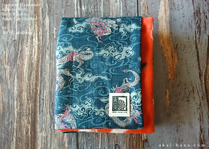 Kimono Baby Blanket/Adult Lap Blanket, Ryu to Hato (Dragon and Pigeon) ⦿blb0012