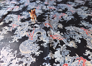Kimono Baby Blanket/Adult Lap Blanket, Ryu Dragon, 2 sizes ⦿blbj0016