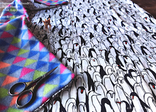 Load image into Gallery viewer, Baby Blanket/Adult Lap Blanket, Penguins, 2 sizes ⦿blbj0018

