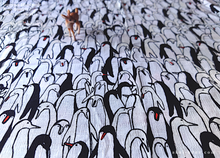 Load image into Gallery viewer, Baby Blanket/Adult Lap Blanket, Penguins, 2 sizes ⦿blbj0018
