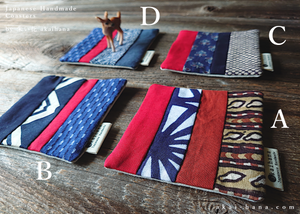 Japanese Upcycled Handmade Coasters, cajf0005-8
