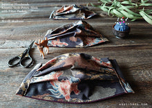 Load image into Gallery viewer, Karajishi Brown, Handmade Fabric Mask with filter pocket &amp; Nose Wire, comes with 1 Free Filter Insert ⦿fmjf020
