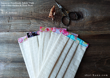 Load image into Gallery viewer, Japanese Ivory Woven, Handmade Fabric Mask with filter pocket &amp; nose wire, comes with 1 Free Filter Insert ⦿fmjf022
