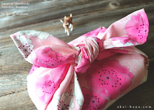Load image into Gallery viewer, Furoshiki Reusable Fabric Wrap, Bandana, SAKURA Pink ⦿fsjf0008
