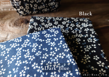 Load image into Gallery viewer, Furoshiki Reusable Fabric Wrap, Bandana, Sakura, Black or Dark Blue ⦿fsjf0030-31
