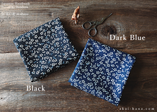 Load image into Gallery viewer, Furoshiki Reusable Fabric Wrap, Bandana, Sakura, Black or Dark Blue ⦿fsjf0030-31
