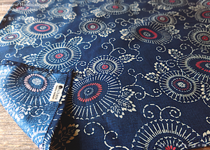Furoshiki Reusable Fabric Wrap, Bandana, Kikukarakusa ⦿fsjf0036