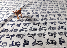 Load image into Gallery viewer, Furoshiki Reusable Fabric Wrap, Bandana, Scooter ⦿fsjf1011
