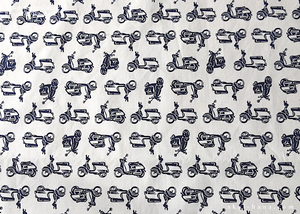 Furoshiki Reusable Fabric Wrap, Bandana, Scooter ⦿fsjf1011