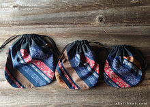 Load image into Gallery viewer, :: Clearance :: Kinchaku Kimono Style Round Purse, 3 sizes ⦿kpjf1010
