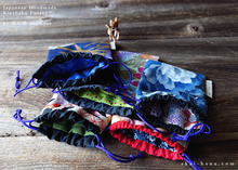 Load image into Gallery viewer, Little Kinchaku Purse, Shibukei Remnants various size ⦿kpjf1100B
