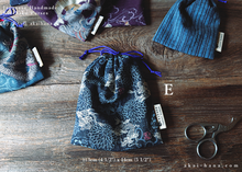 Load image into Gallery viewer, Little Kinchaku Purse, Shibukei Remnants various size ⦿kpjf1100B
