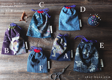 Load image into Gallery viewer, Little Kinchaku Purse, Shibukei Remnants various size ⦿kpjf1100B
