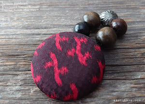 Vintage Kimono Covered Button Hair Ties, phvk0004