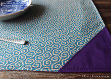 Load image into Gallery viewer, Clearance⦿Japanese Handmade Placemats, Uzumaki Cyan pmjf1007
