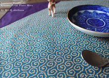 Load image into Gallery viewer, Clearance⦿Japanese Handmade Placemats, Uzumaki Cyan pmjf1007
