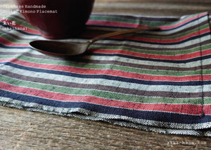 Japanese Kimono Placemats, Mikawa Momen pmmk0012, 100% Cotton