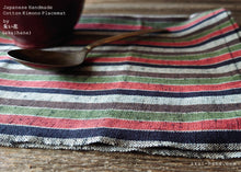 Load image into Gallery viewer, Japanese Kimono Placemats, Mikawa Momen pmmk0012, 100% Cotton
