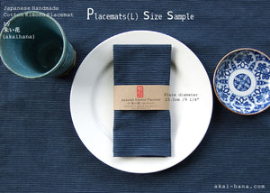 Japanese Kimono Placemats, Mikawa Momen pmmk0011, 100% Cotton