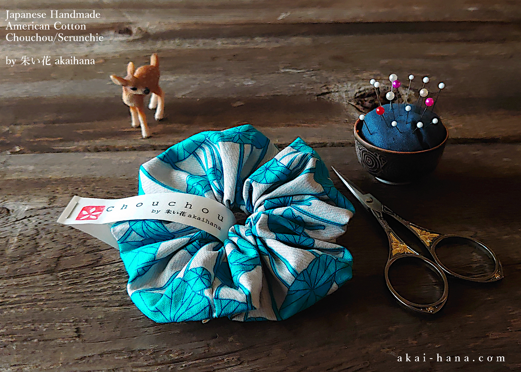Japanese Handmade Scrunchies, Ukigusa, scaf0026