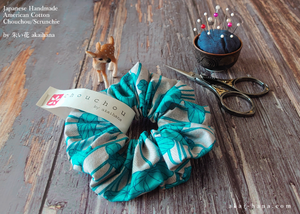 Japanese Handmade Scrunchies, Ukigusa, scaf0026