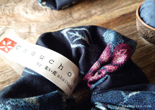 Load image into Gallery viewer, Handmade Kimono style Scrunchies, Aizome Style, 100% Japanese cotton, scjf0037
