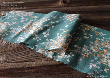Load image into Gallery viewer, Japanese Handmade Cotton Linen Scrunchies, Flower Bouquet, Grayish Green
