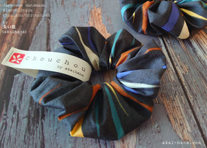 Japanese Handmade Kimono Style Scrunchies, Mizu Fūsen (Water Balloon) scjf0086