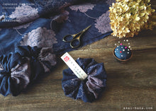 Load image into Gallery viewer, Japanese Handmade Scrunchies, Purple Dyed Floral from Thailand, scjf0088
