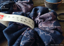 Load image into Gallery viewer, Japanese Handmade Scrunchies, Purple Dyed Floral from Thailand, scjf0088
