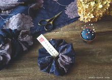 Load image into Gallery viewer, Japanese Handmade Scrunchies, Purple Dyed Floral from Thailand, scjf0088
