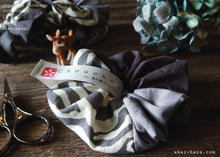 Load image into Gallery viewer, Japanese Handmade Scrunchies from Remnants, Monotone x Zebra
