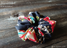 Load image into Gallery viewer, Japanese Handmade Kimono Style Chouchou/Scrunchies, scjf0099
