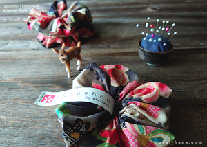 Japanese Handmade Kimono style Scrunchies, scjf0105