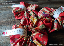 Load image into Gallery viewer, Japanese Handmade Kimono style Scrunchies, scjf0107
