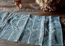 Load image into Gallery viewer, Vintage Kimono Scrunchies, Gray Shibori, Japanese Handmade
