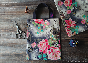 Little Tote, Kimono Floral Black, tbls0017