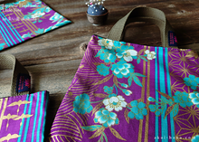 Load image into Gallery viewer, Little Tote, Kimono Floral Purple, tbls0018
