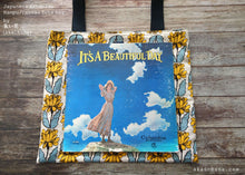 Load image into Gallery viewer, Nordic Floral Yellow, Japanese Handmade Linen Square Tote Bag
